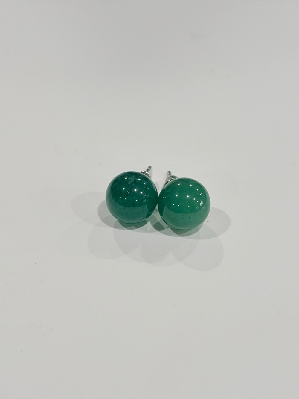 Green Aventurine Crystal Stud Earrings New